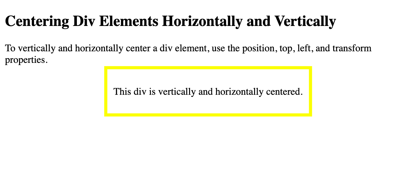 css position div center of screen
